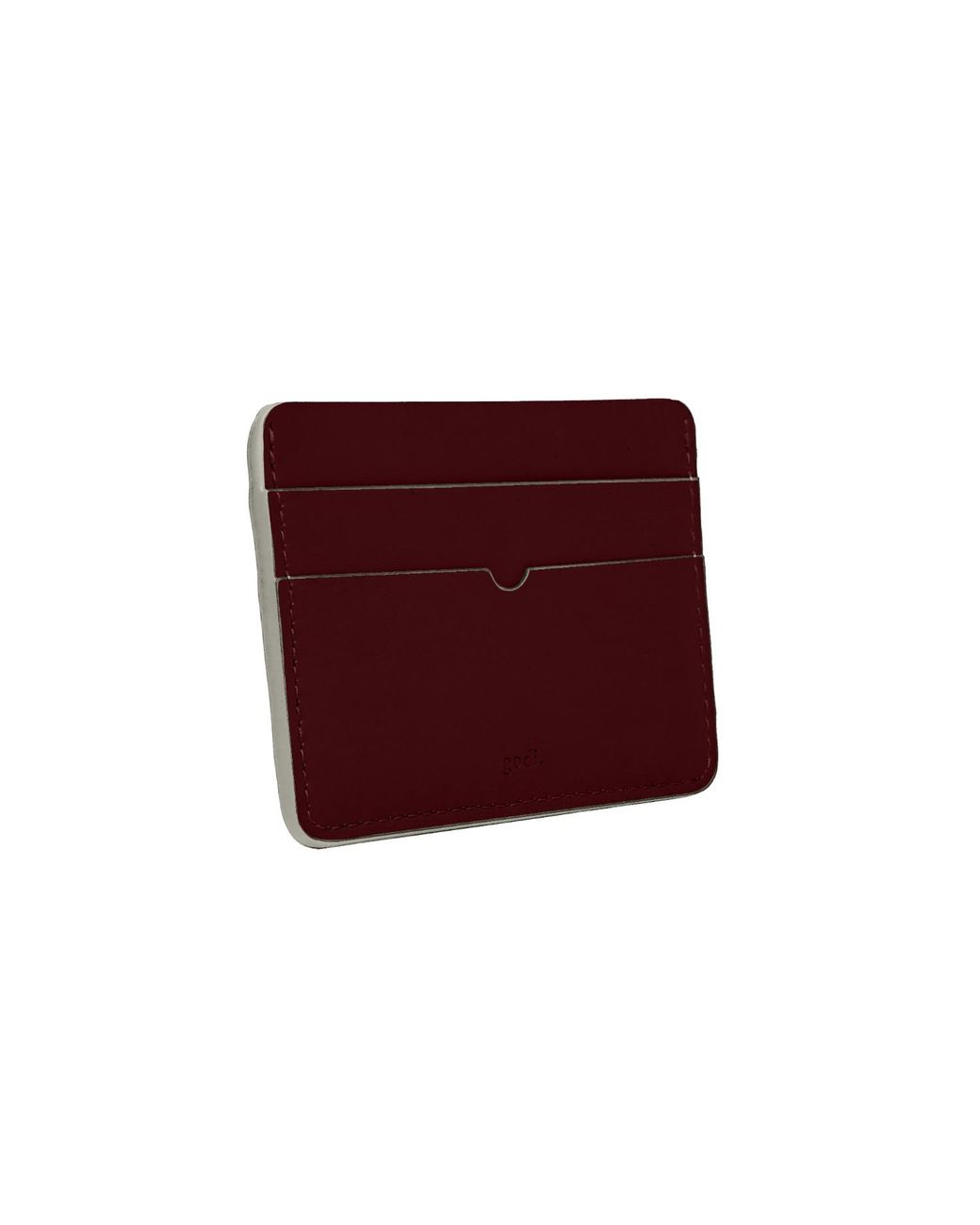 godi. Red Handmade Leather Card Case