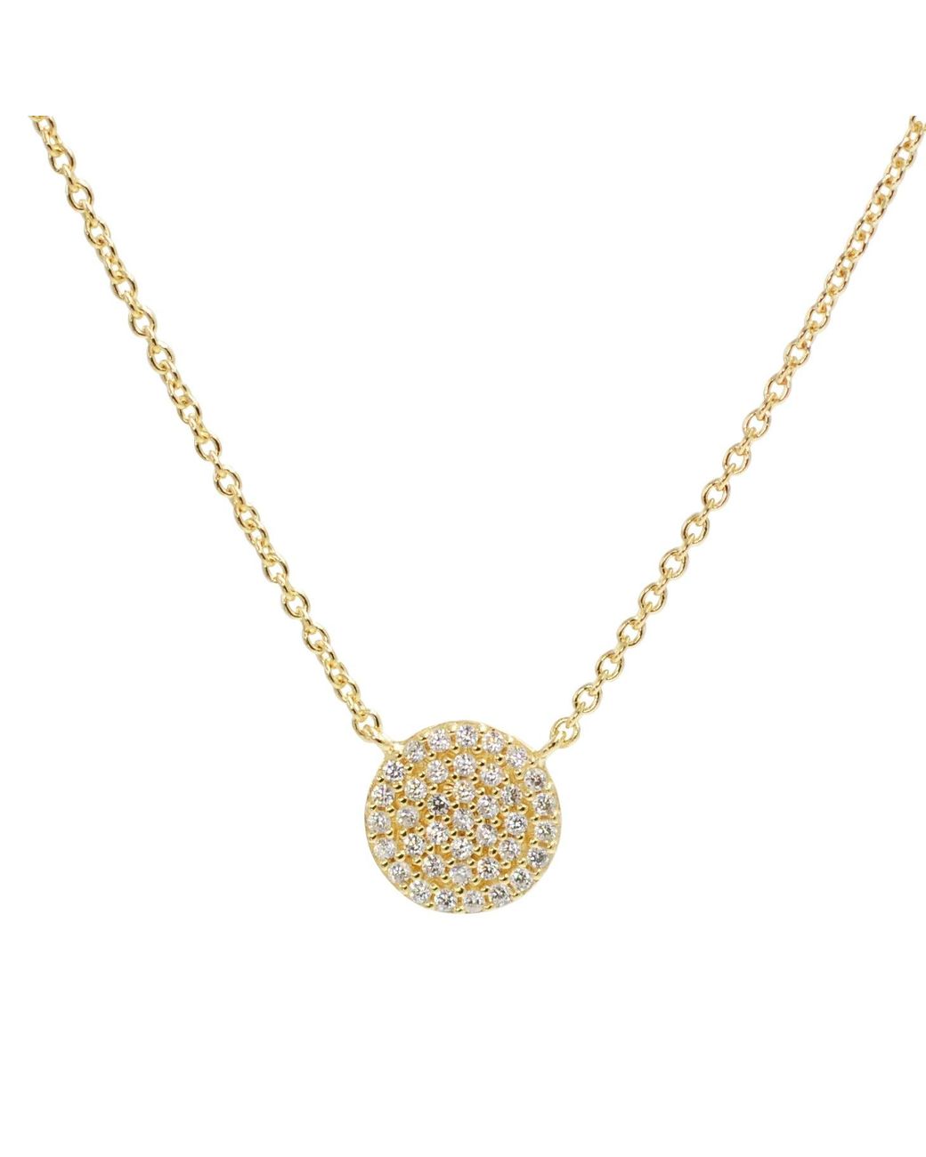 KAMARIA Metallic Pave Disk Necklace