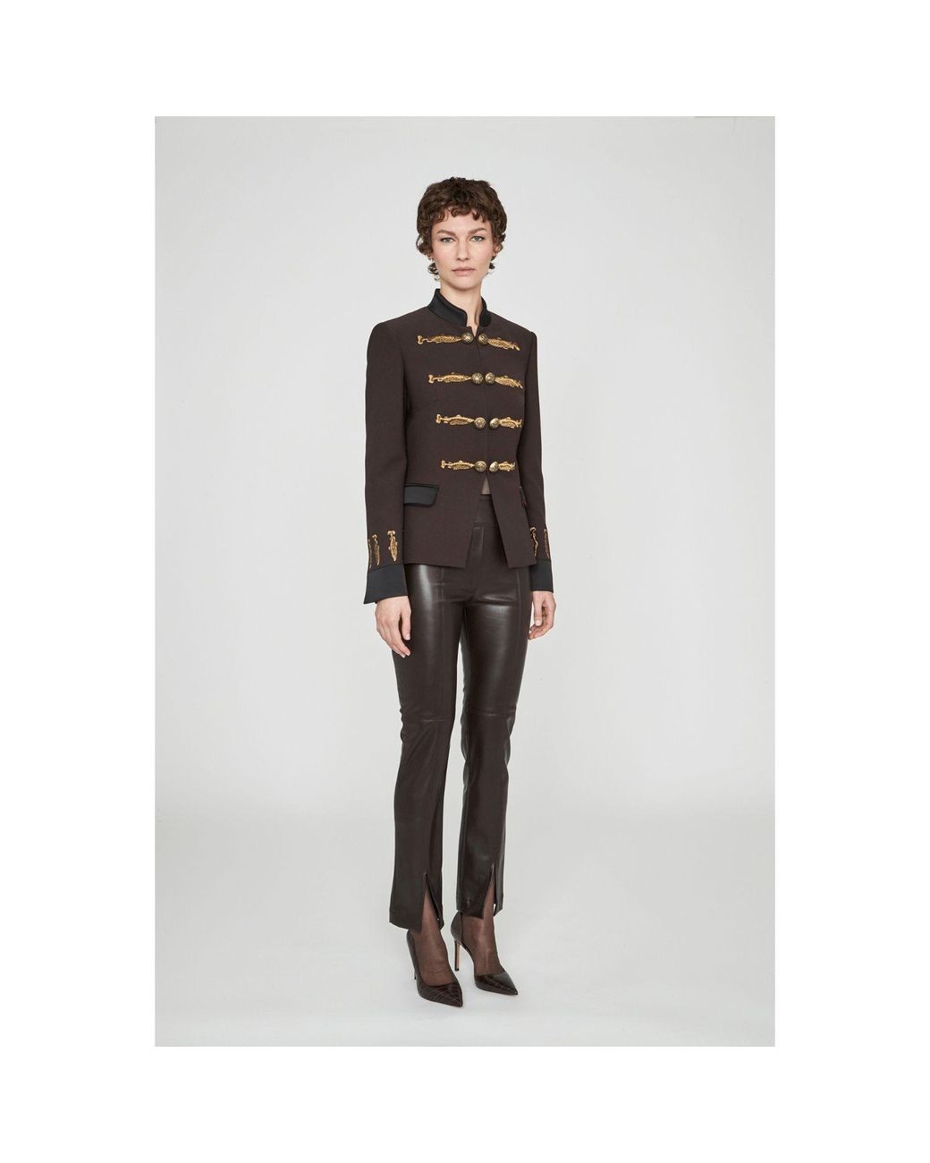 The Extreme Collection Black Military Blazer With Embroidery Nuvola