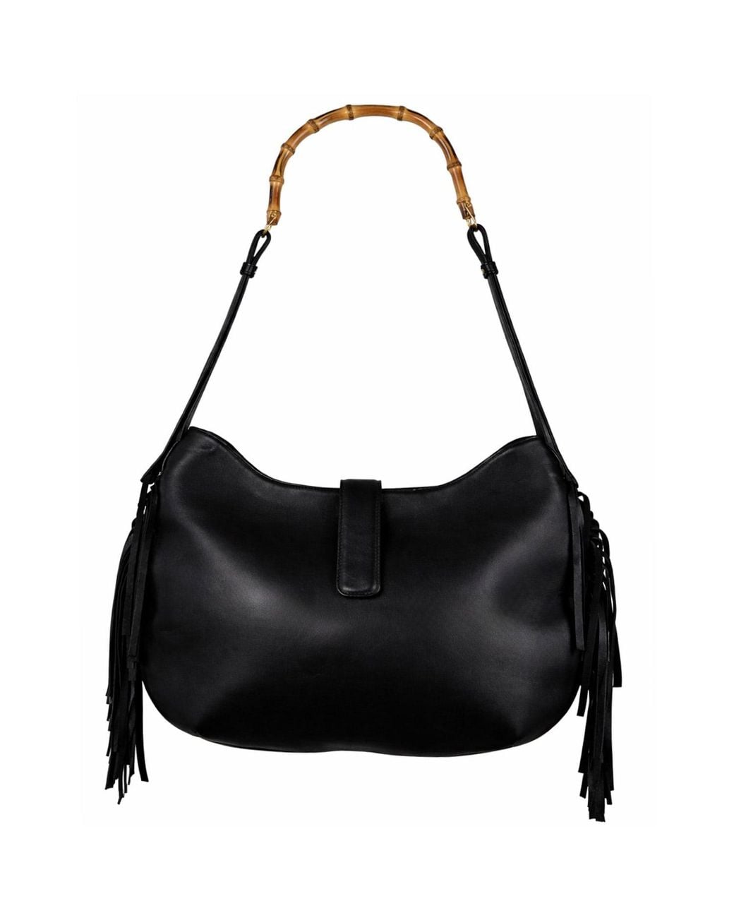 F3Rog by Rana Black Maxi Fringe Gordon Bag