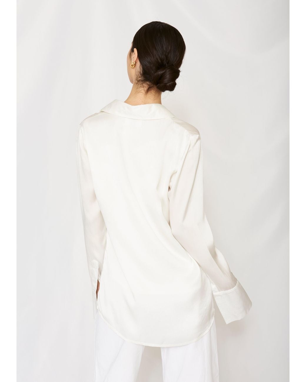 Nike White The Silk Blouse