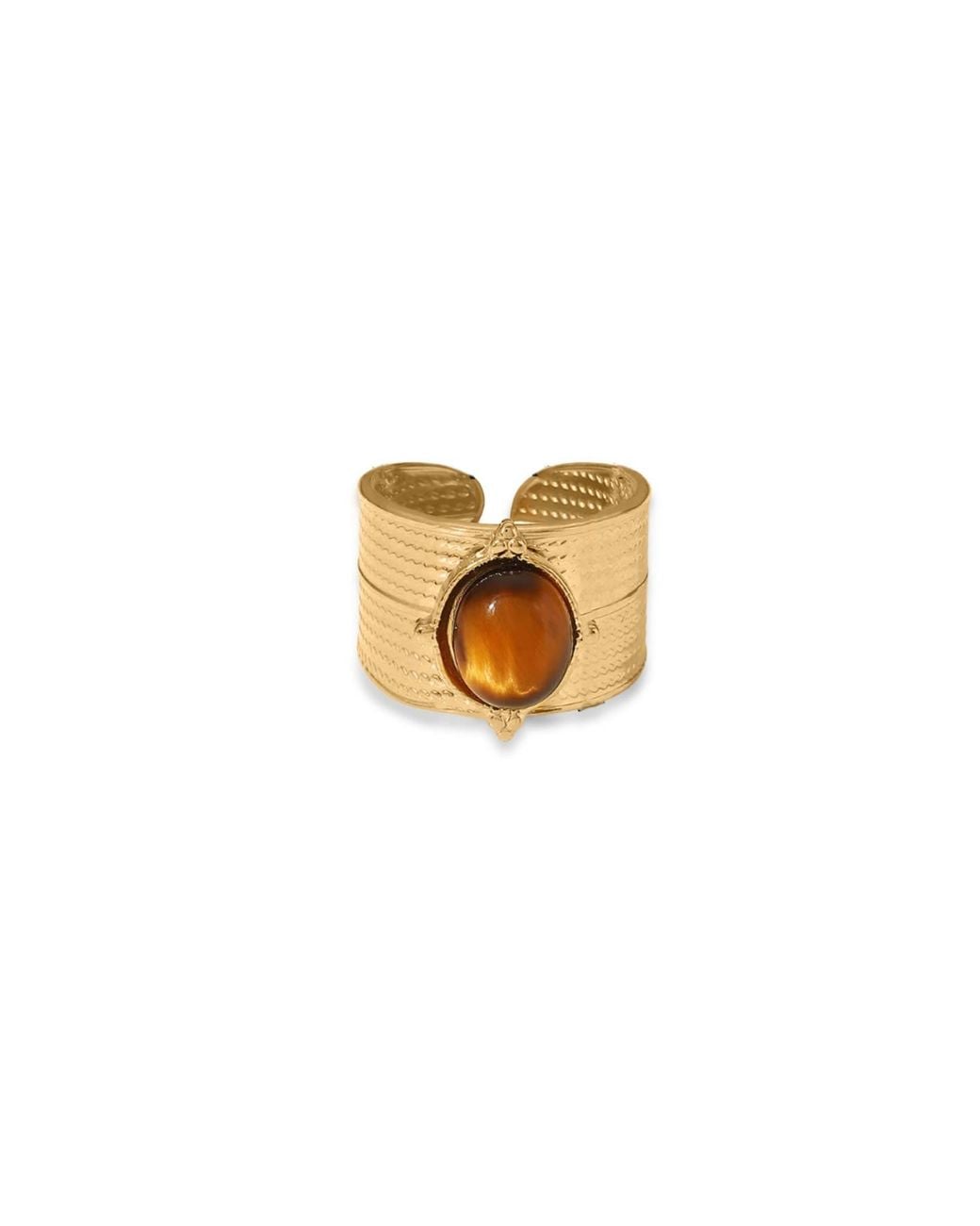 VIEA Metallic Sola Tiger Eye Ring