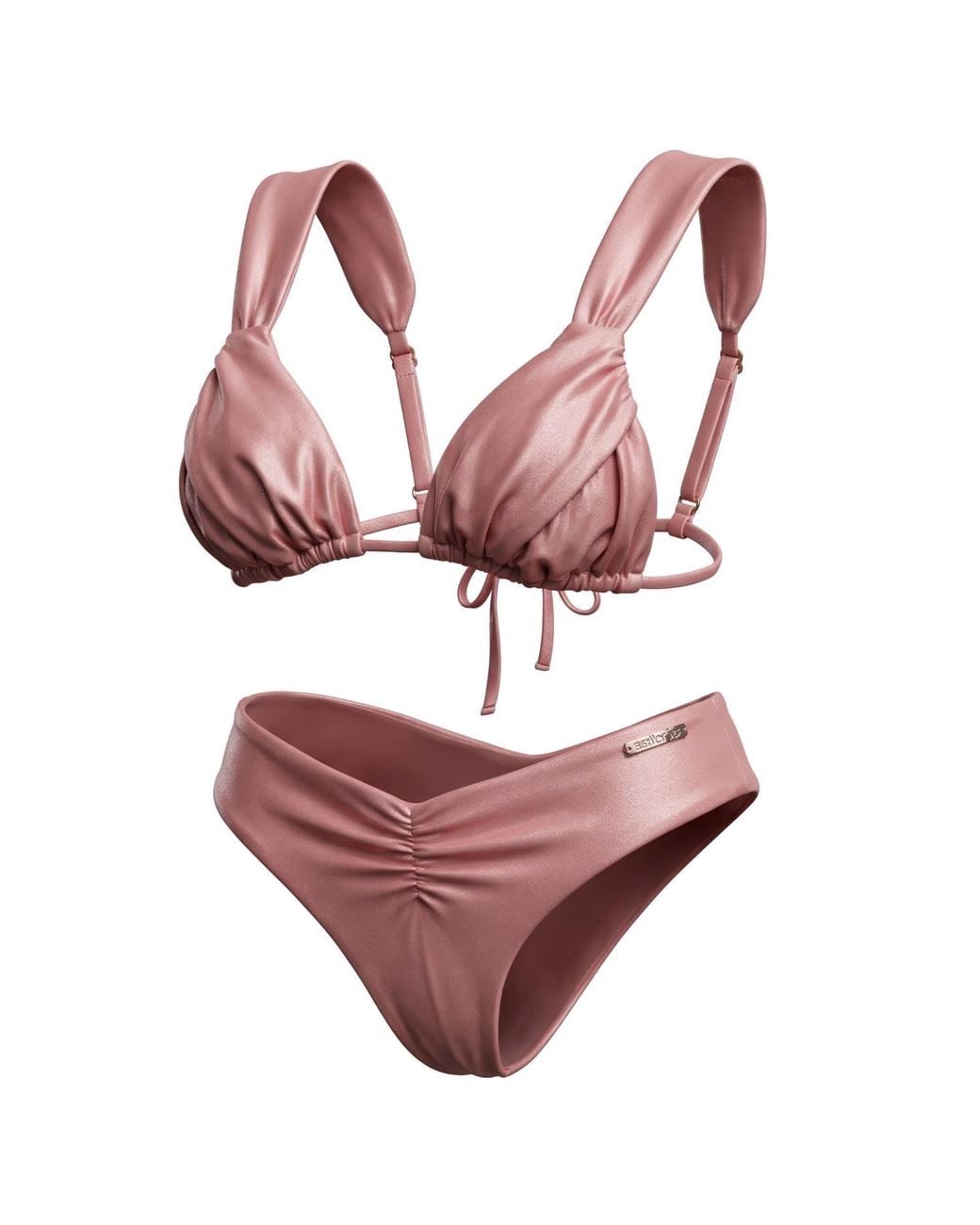 Bellaria Pink Rosé Satin Bikini