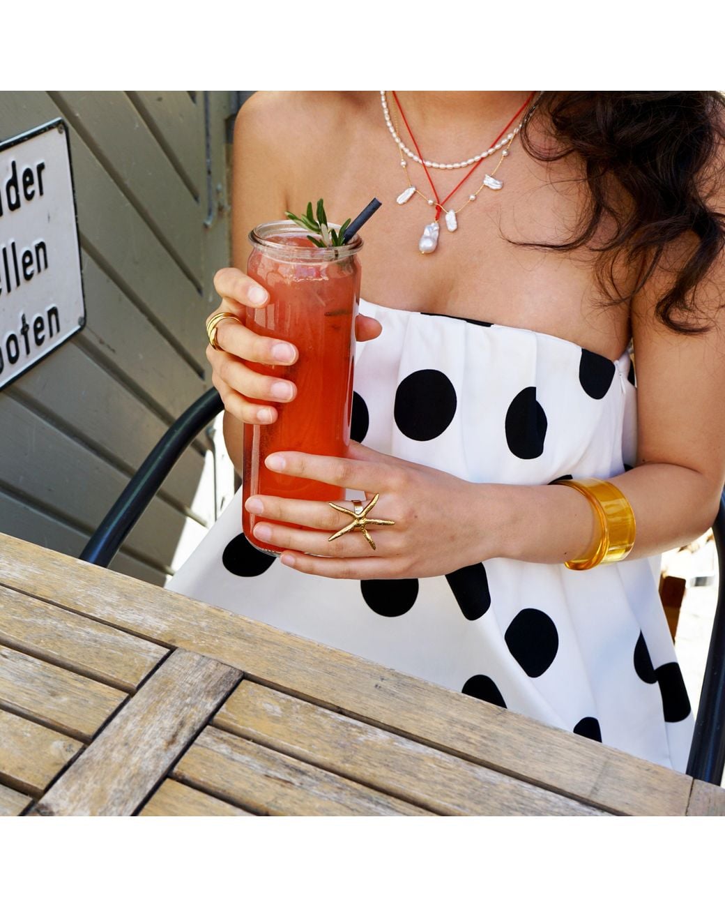 Smilla Brav Metallic Ring Seestern