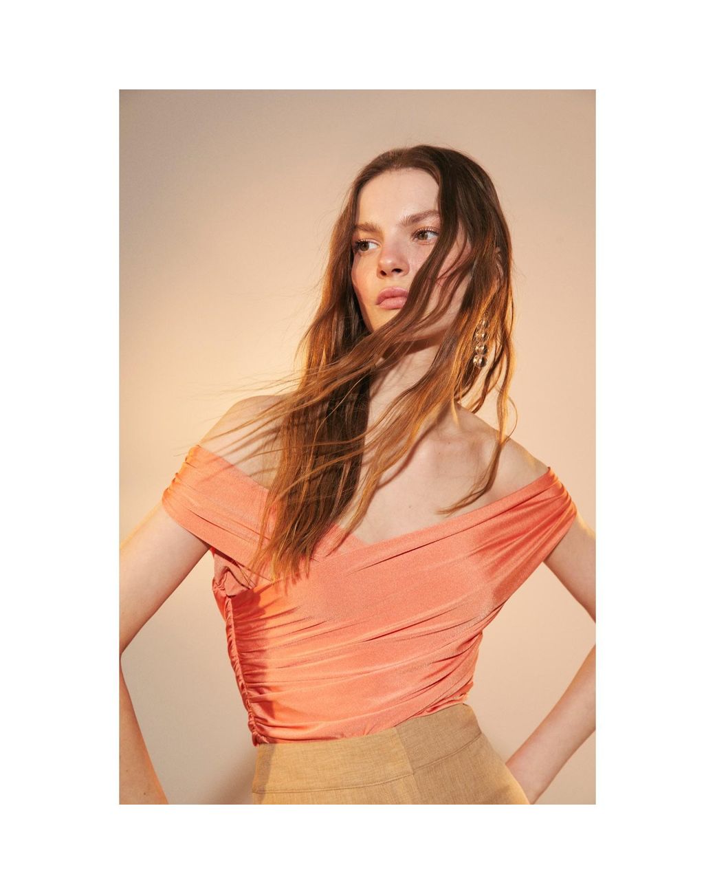 NAZLI CEREN Pink Cheri Jersey Blouse