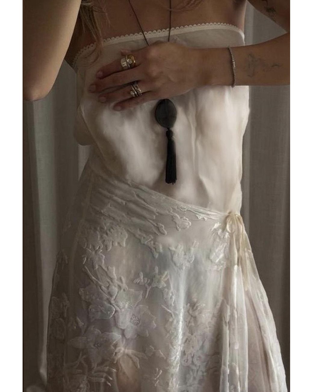 Tohen White Neutrals Astley Scarf