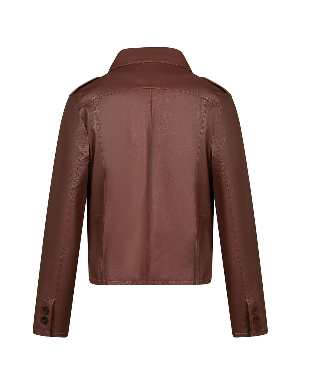 Zasta Studio Brown Irish Mule Multipocketed Leather Blazer