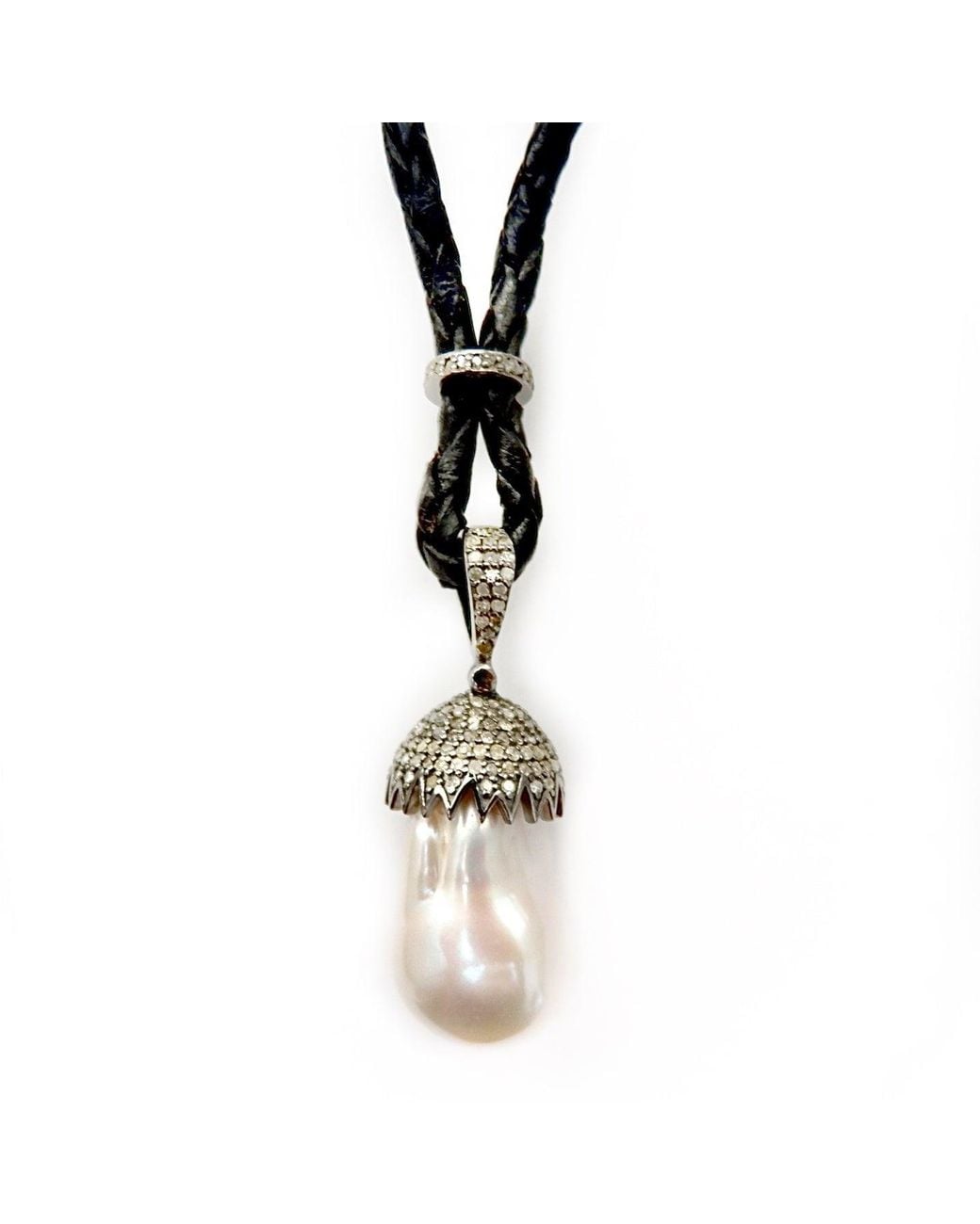 Persia Dona Jewelry Metallic Modern Baroque Pearl Necklace