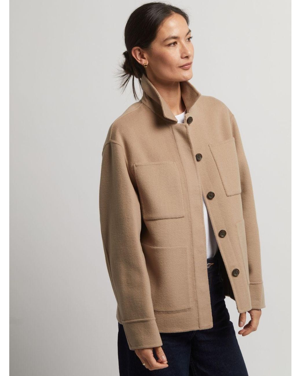 Guards London Brown Neutrals Joanna Wool Cashmere Short Jacket