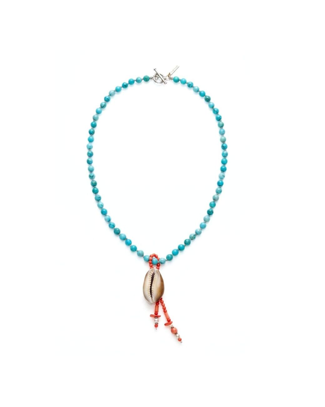 Jaredjamin Blue Bimini & Removable Cowrie Shell Necklace for men