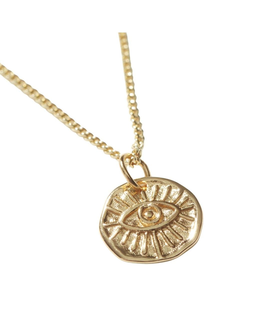 Muru Metallic Evil Eye Necklace