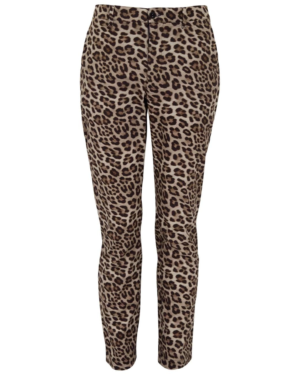 Lords of Harlech Brown Charles Leopard Tailored Pant for men
