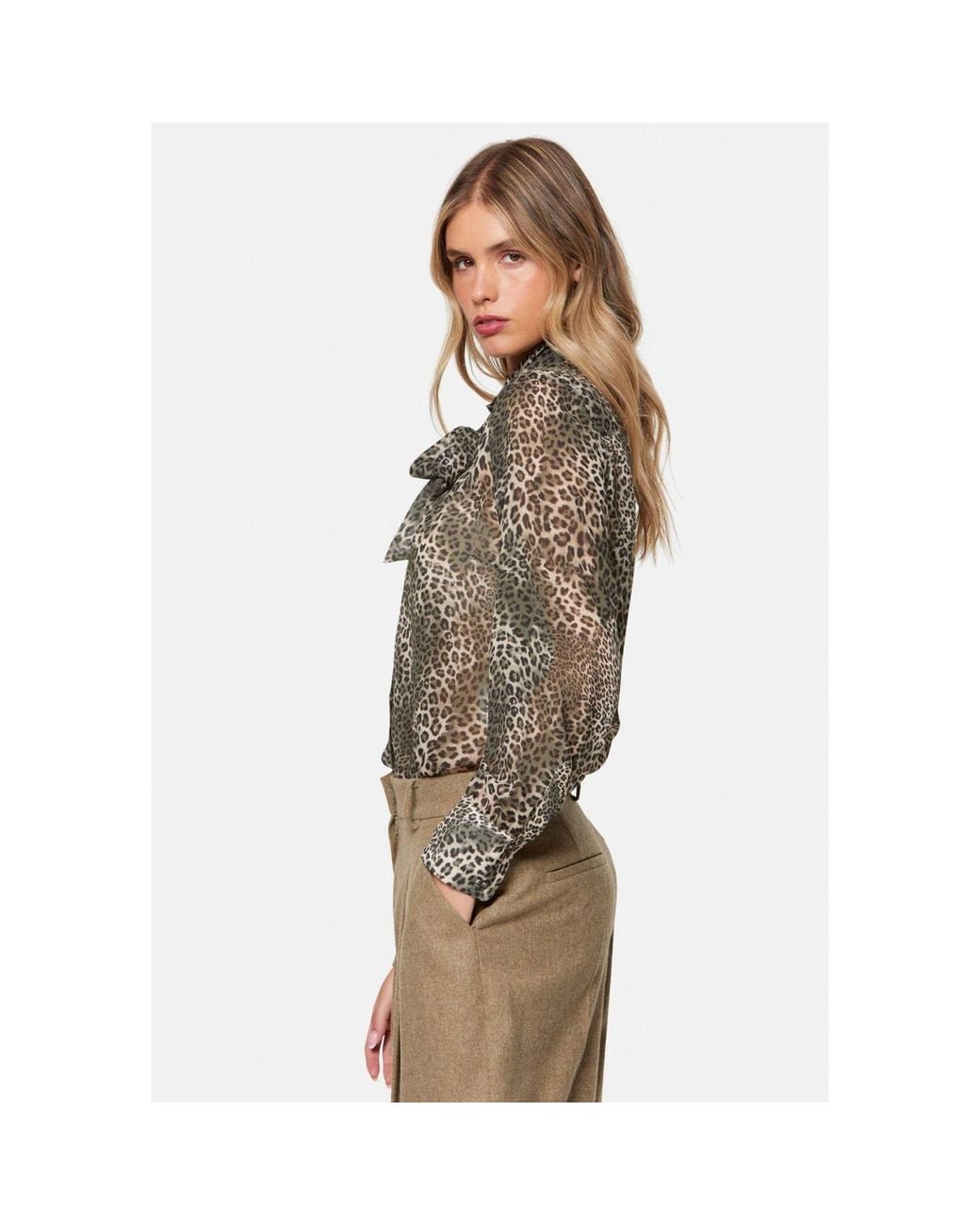 Helen Mcalinden Brown Anastasia Leopard Print Blouse