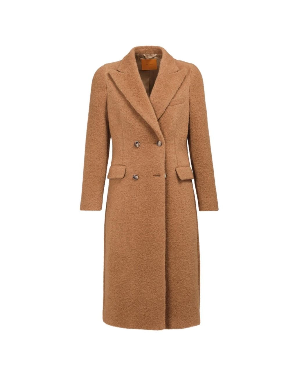 Vulto Brown Camel Double Breasted Coat