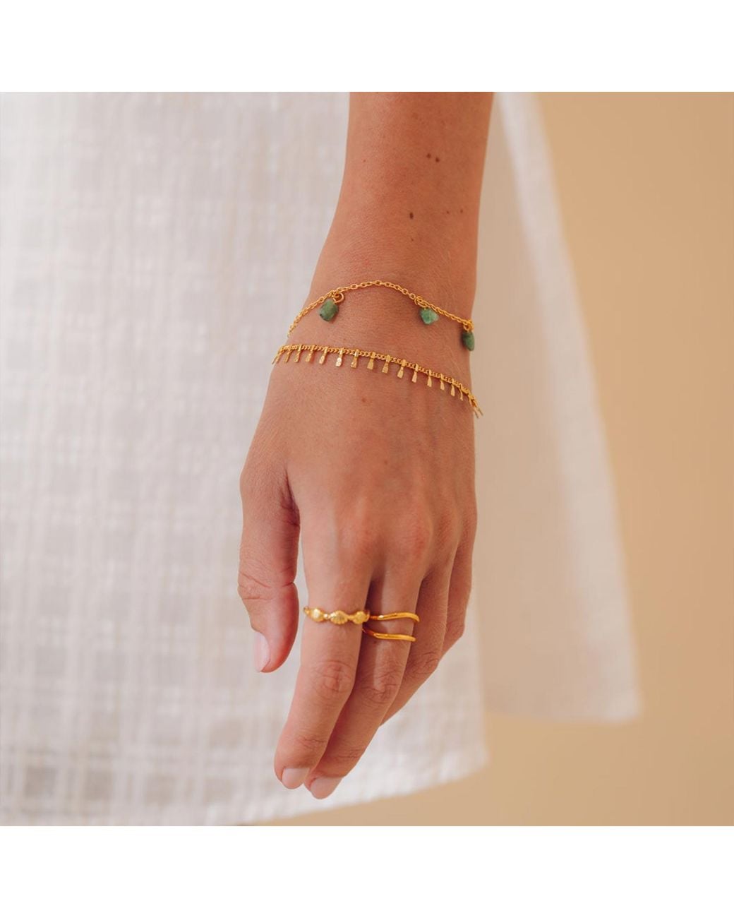Formation Co. Jewellery Metallic Mohica Emerald Bracelet