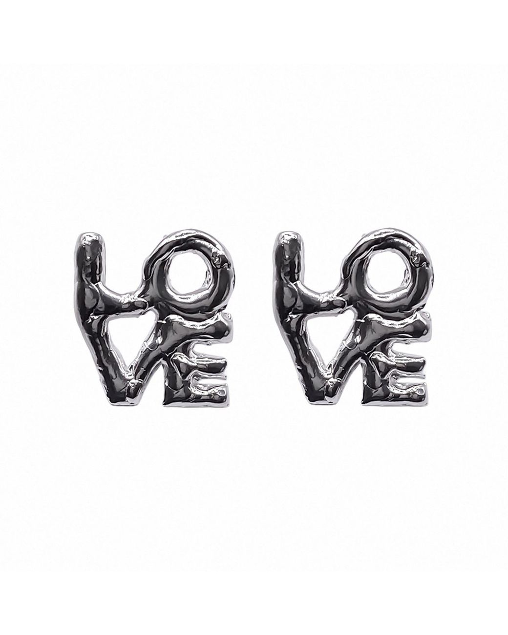 Moca Jewellery Metallic Fuck + Fuck Earrings