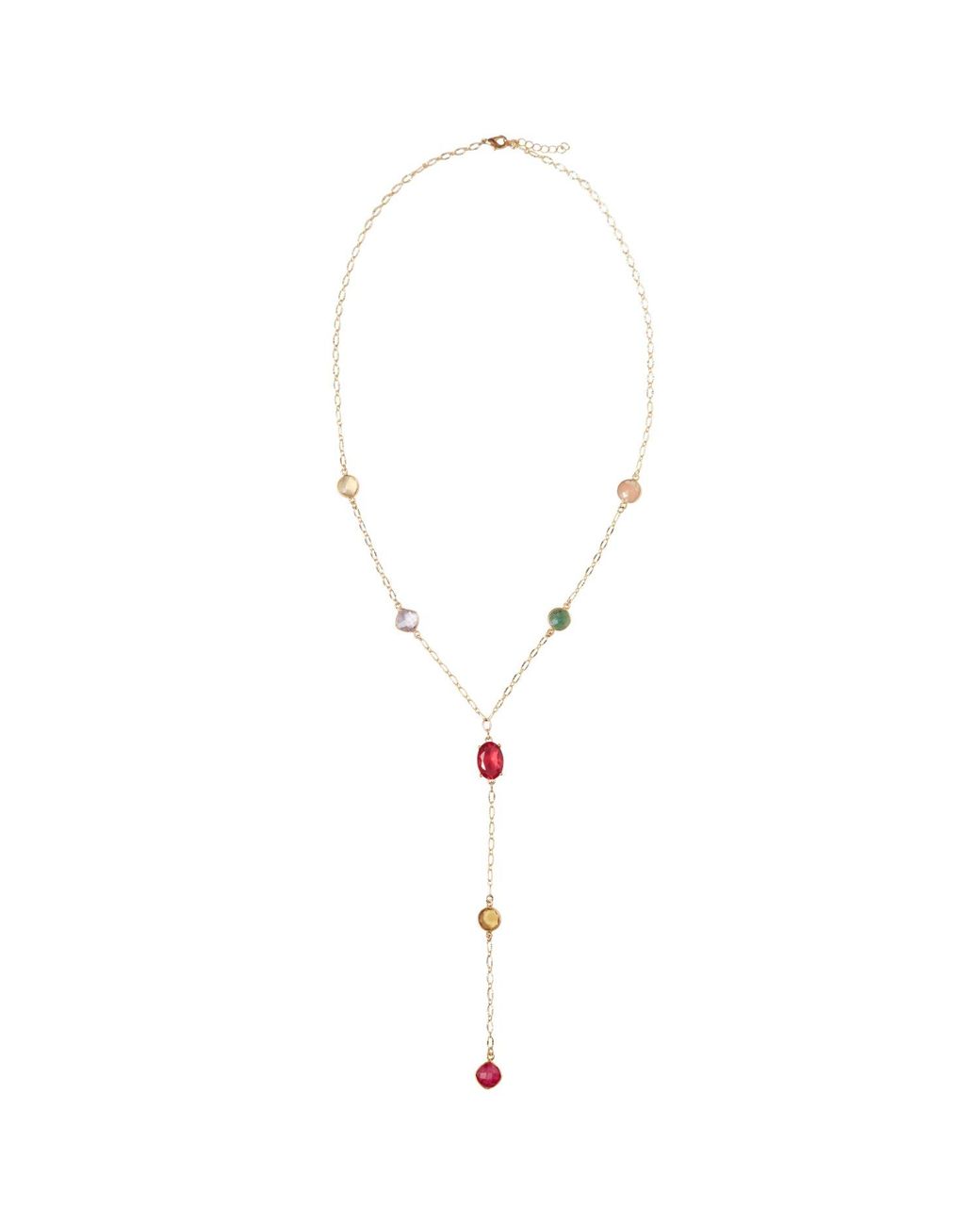 La Soula Jewelry Metallic Freya Lariat Necklace