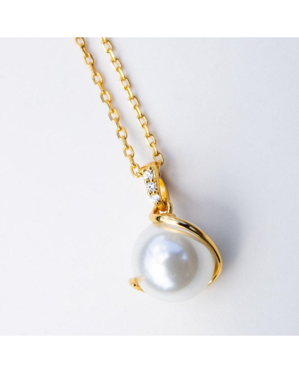 Belinda Jewelz Metallic Lizbeth Pearl Wrap Pendant Necklace