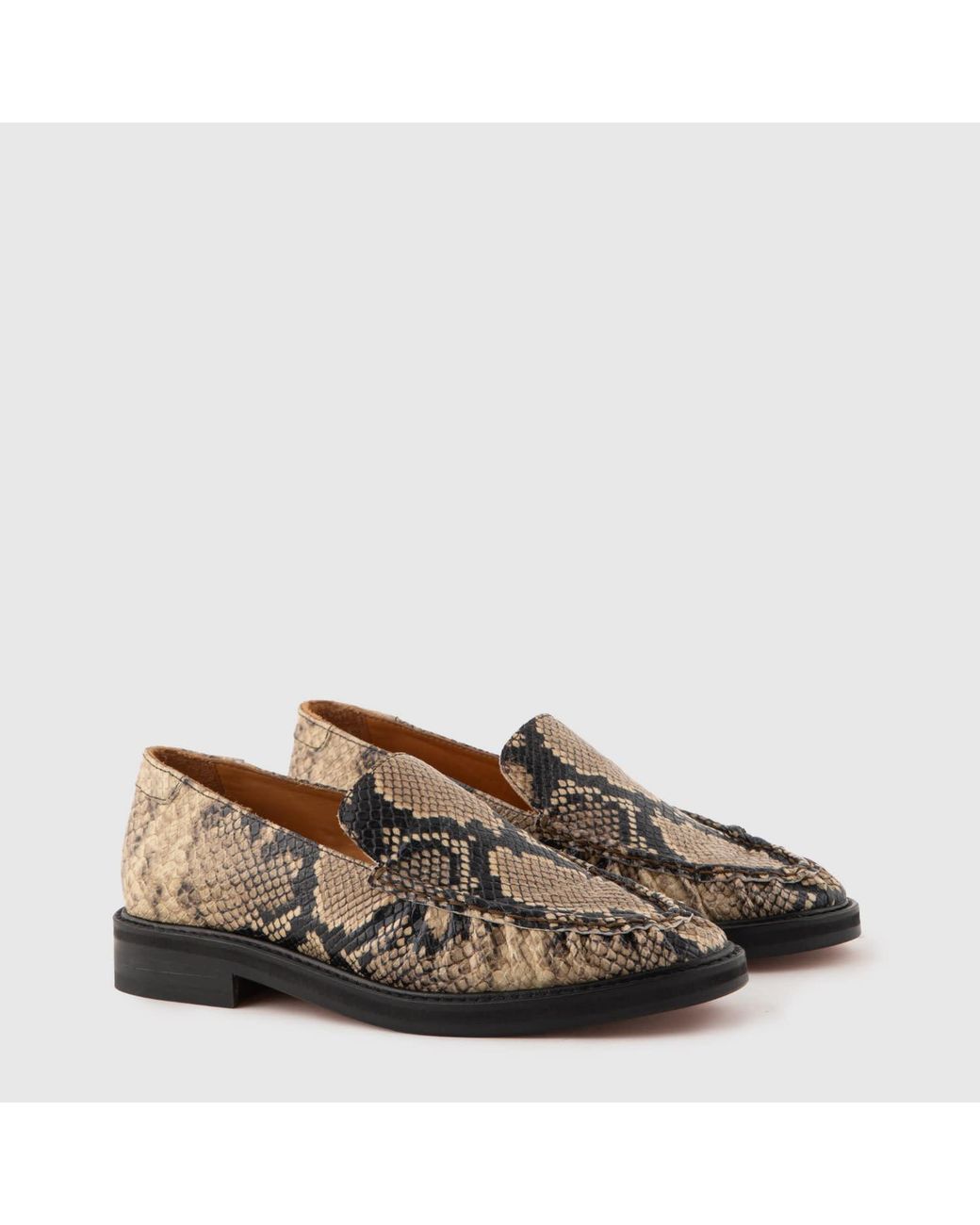 Mariano Shoes Brown Azenha Loafers Snake Effect