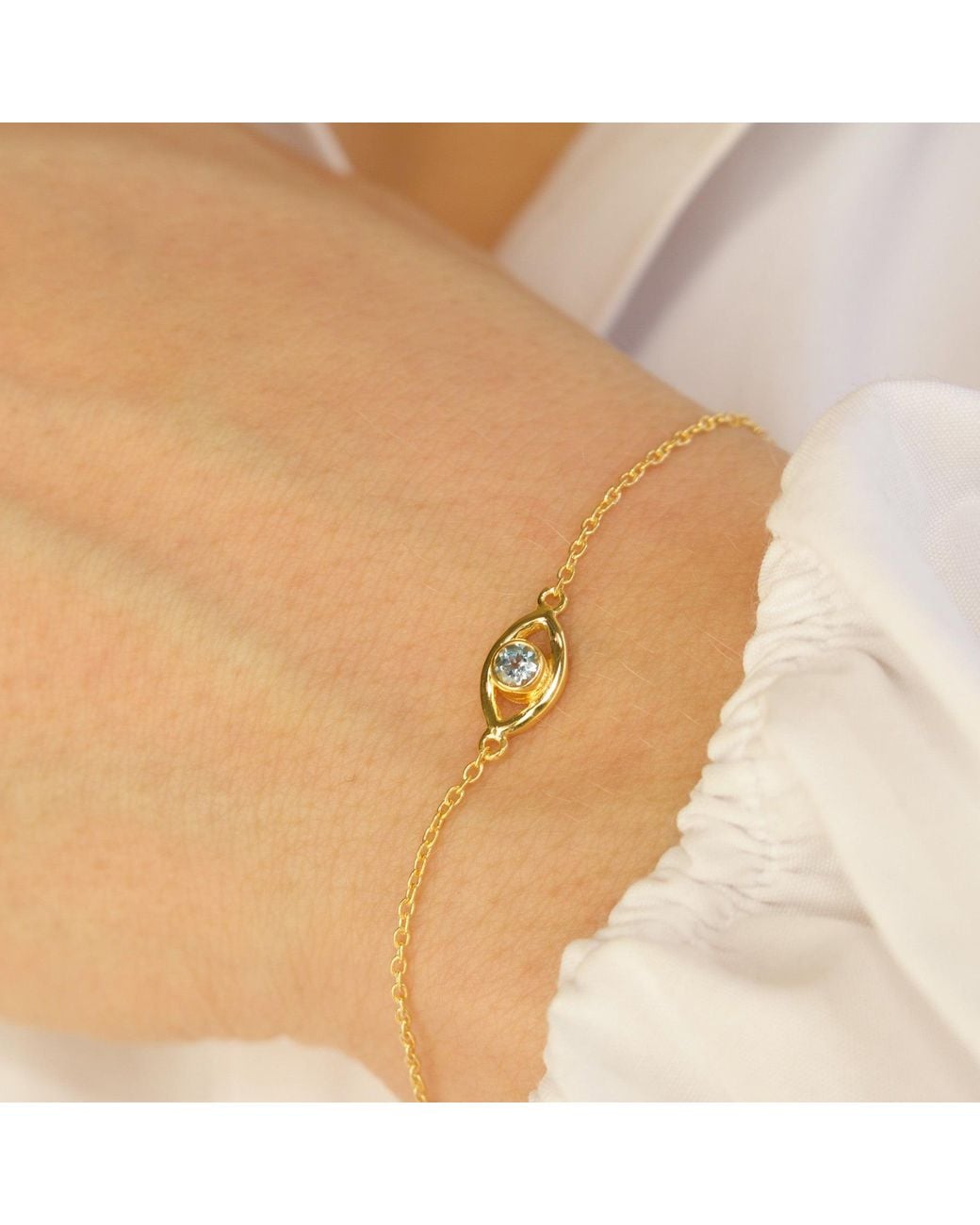 With Love Darling Metallic Topaz Eye Bracelet