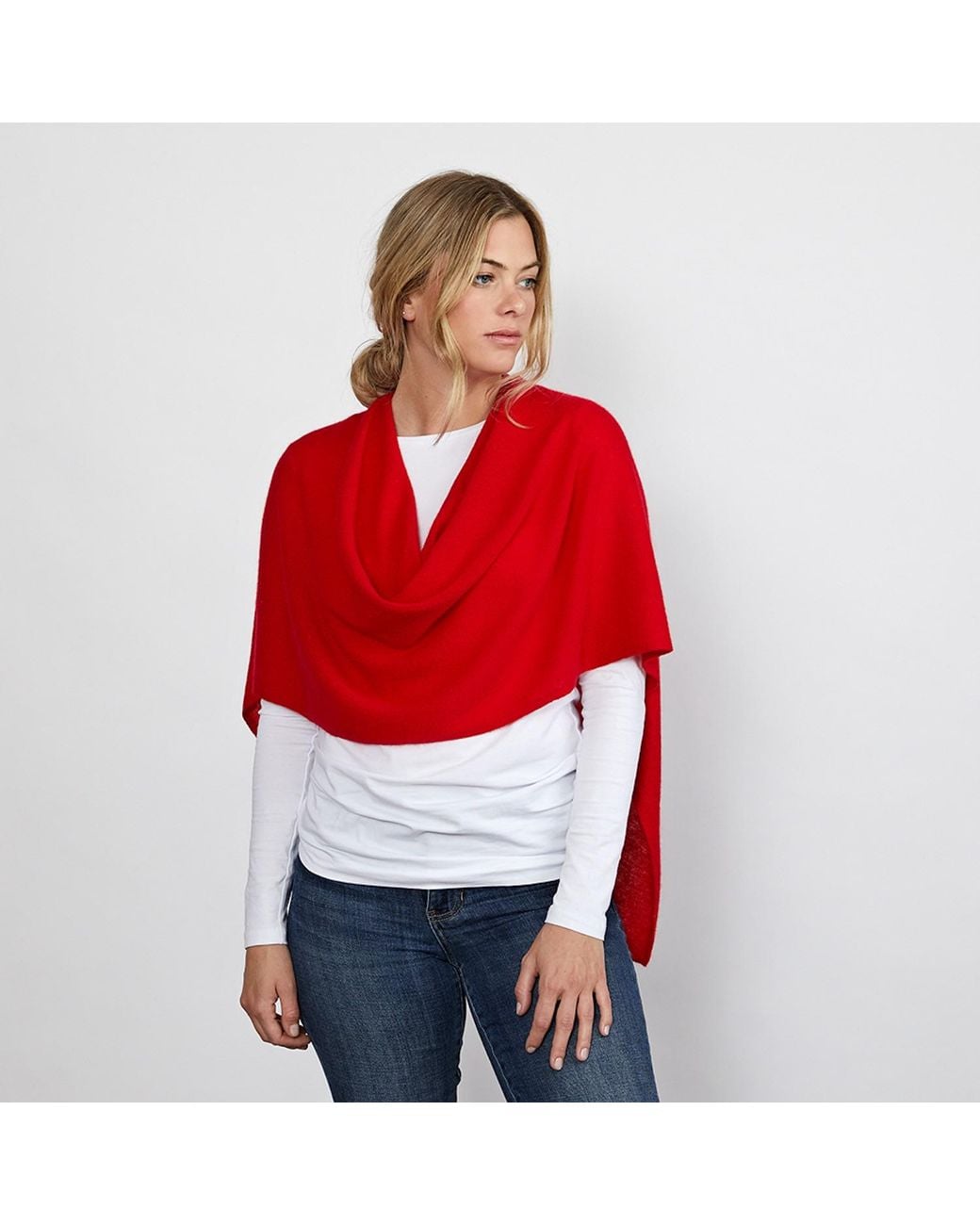 Cove Red Lucy Multi Way Cashmere Wrap