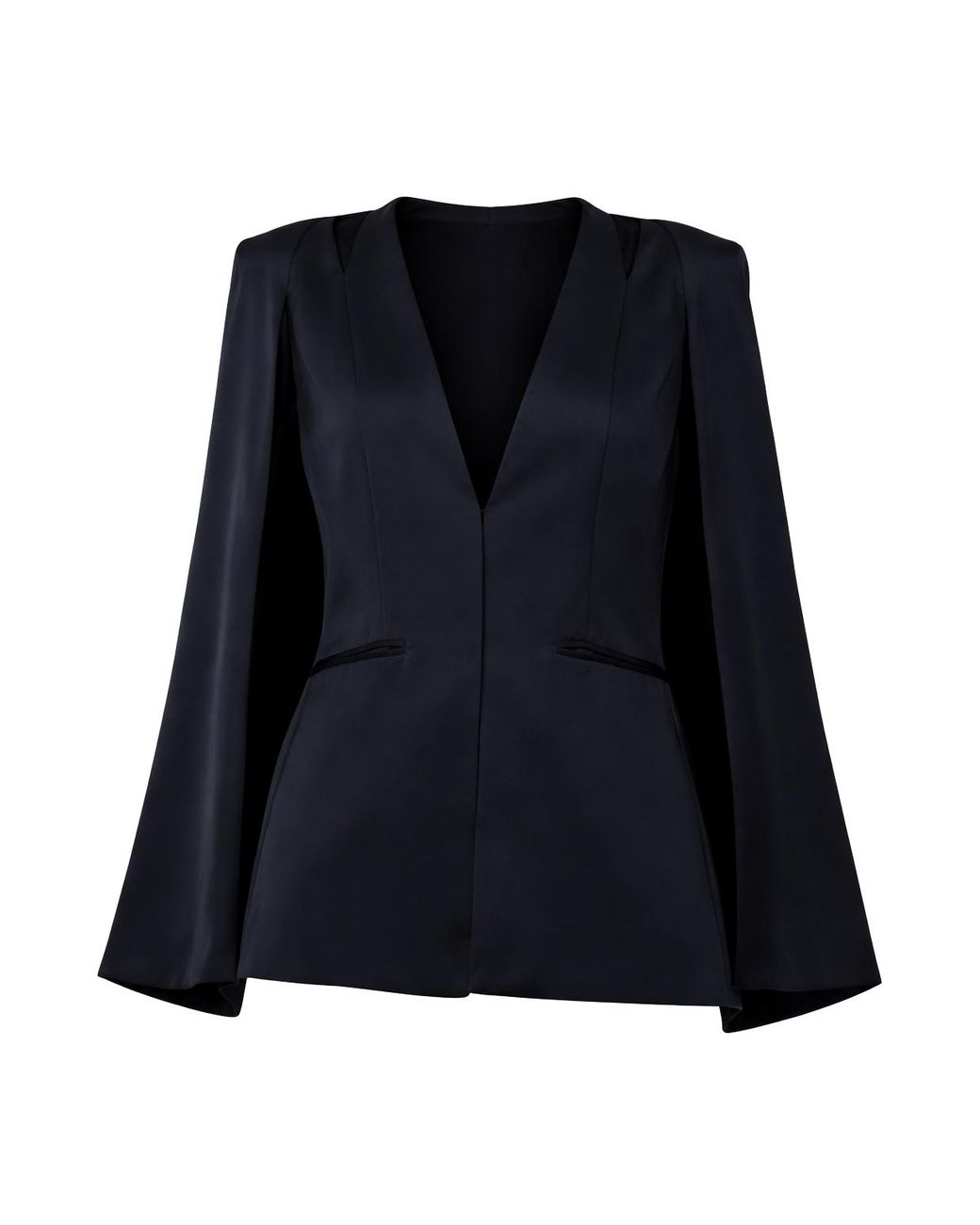 Zafur Blue Medinah Cape Blazer