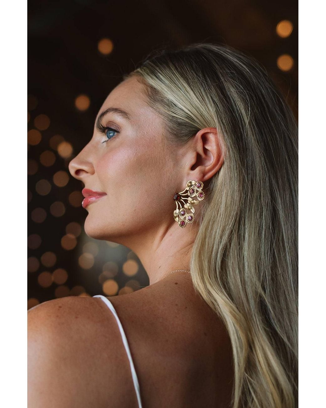 The Pink Reef Green Madame Earring