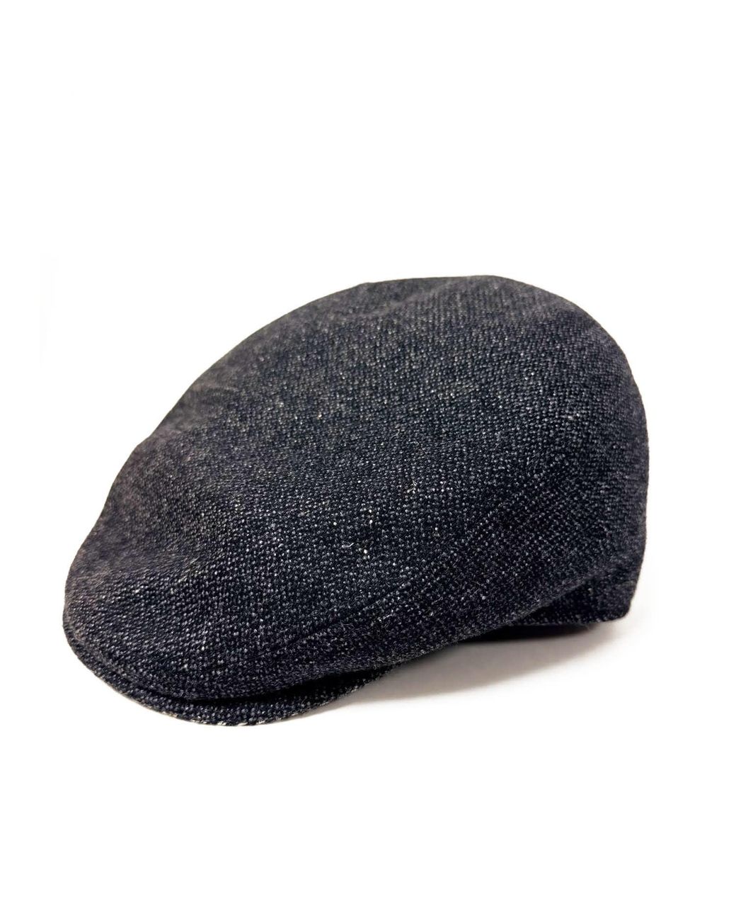 Dasmarca Hats Blue Cooper Carbon Italian Tweed Wool Flat Cap for men