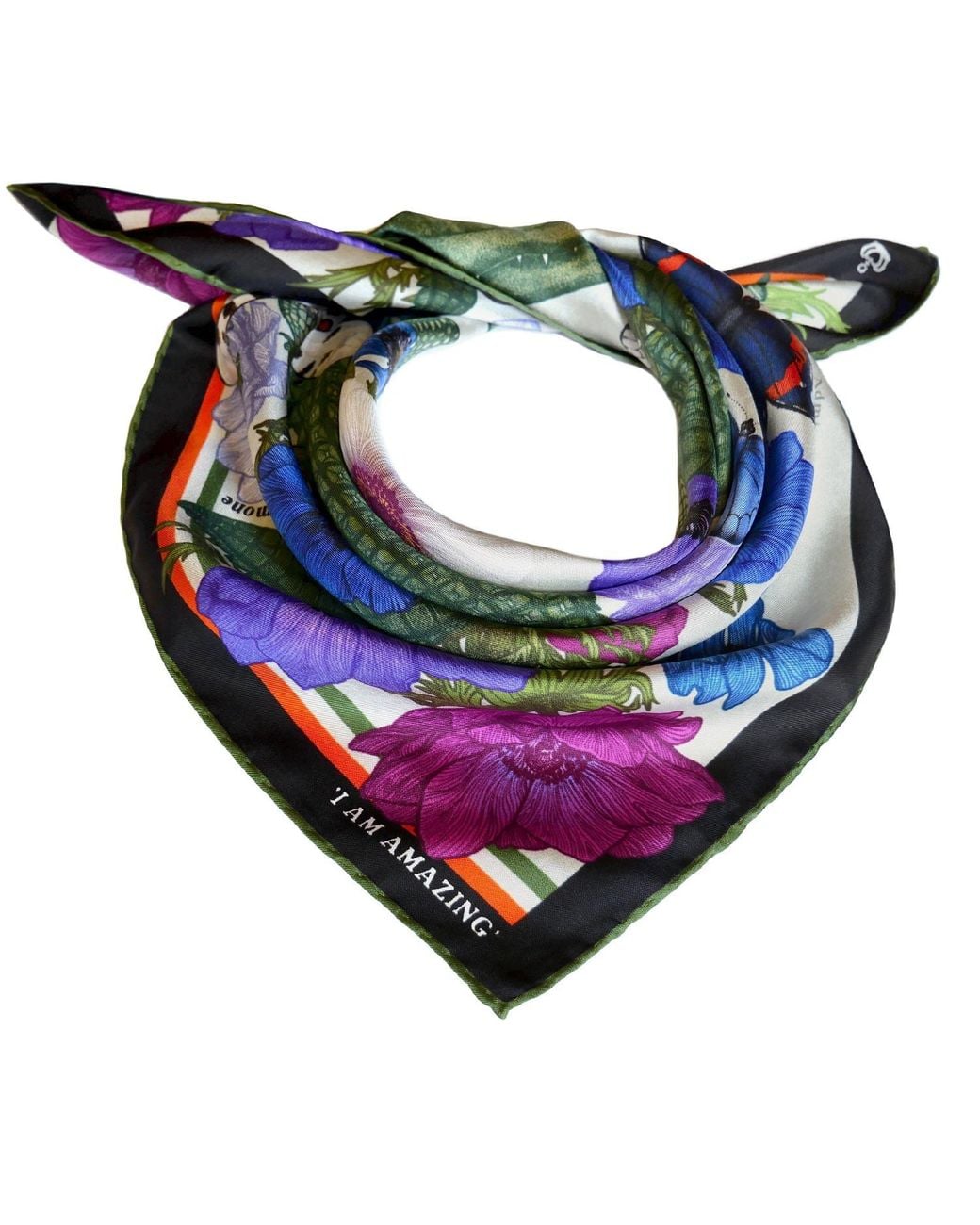 Kueen Green Silk Scarf