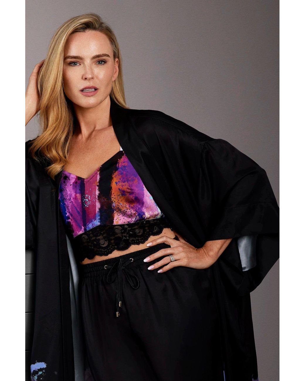 Zafur Purple Half Cami