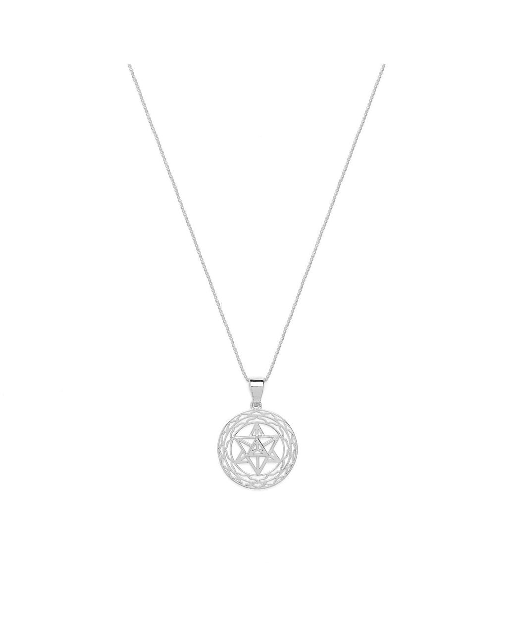 Seven Saints Metallic Merkaba Star Light Body Activation Necklace