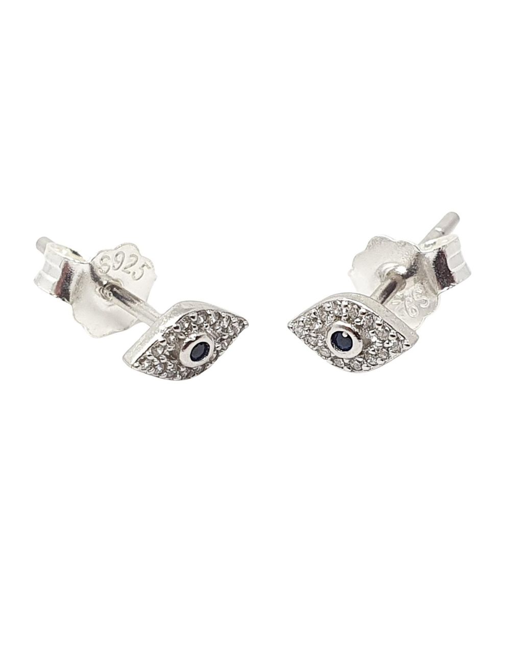 Sophelia Metallic Dainty Evil Eye Minimalist Stud Earrings