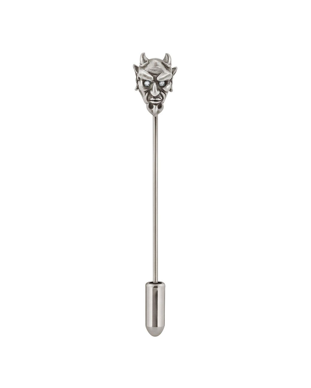 Snake Bones Metallic Devil Lapel Pin for men