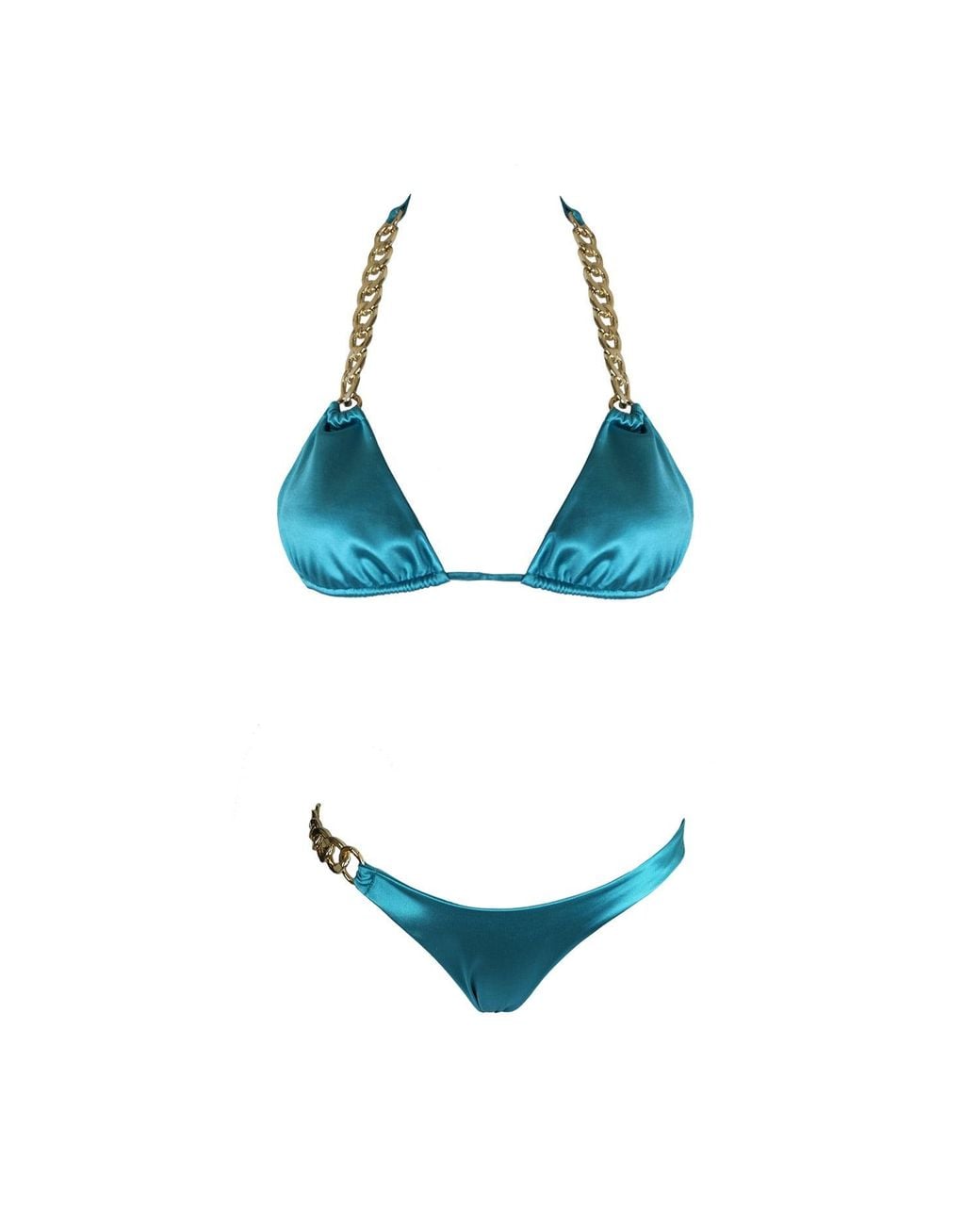 Ak Royalty Resortwear Blue Mona Chain Bikini