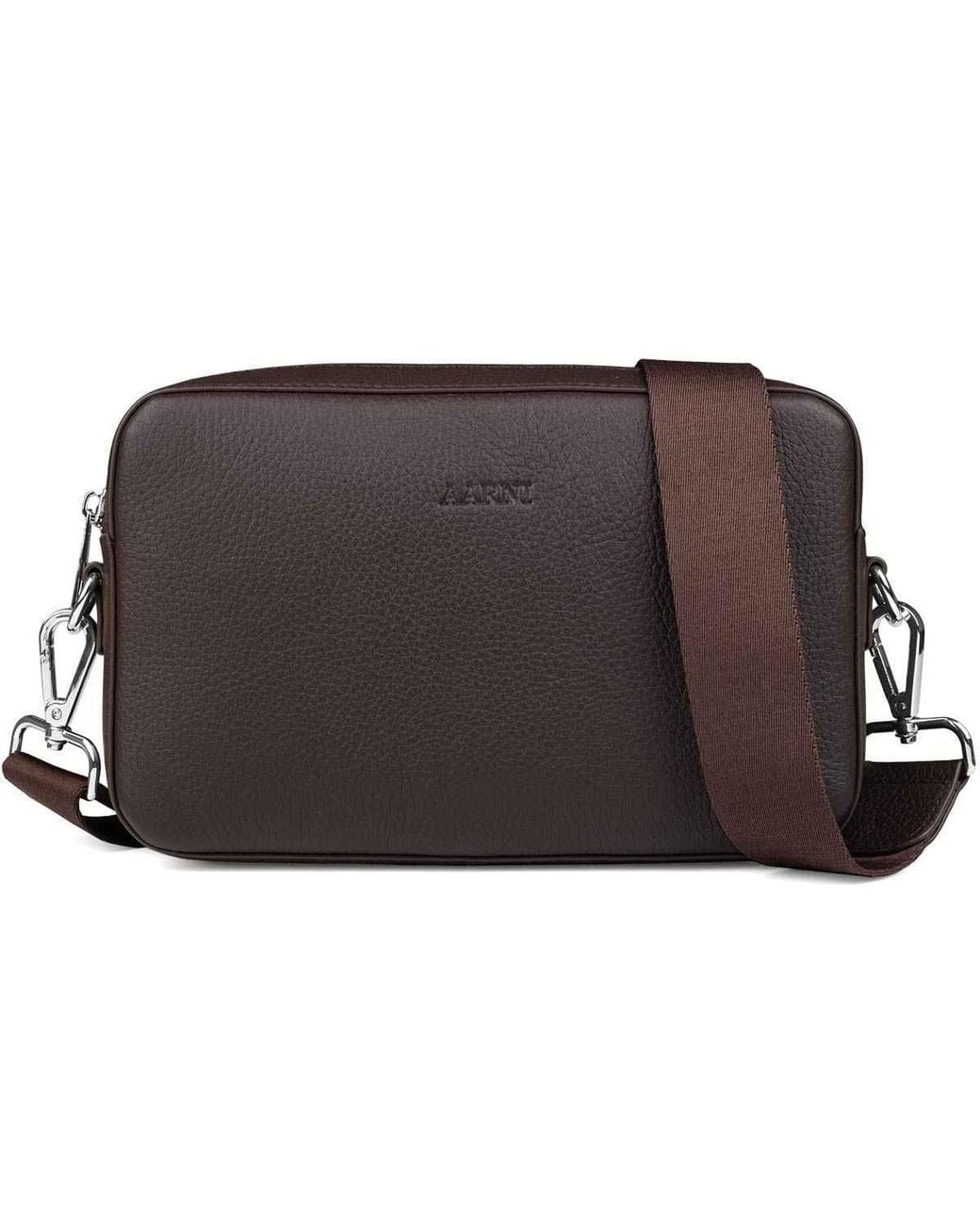 Aarni Black Large Crossbody Bag, Dark