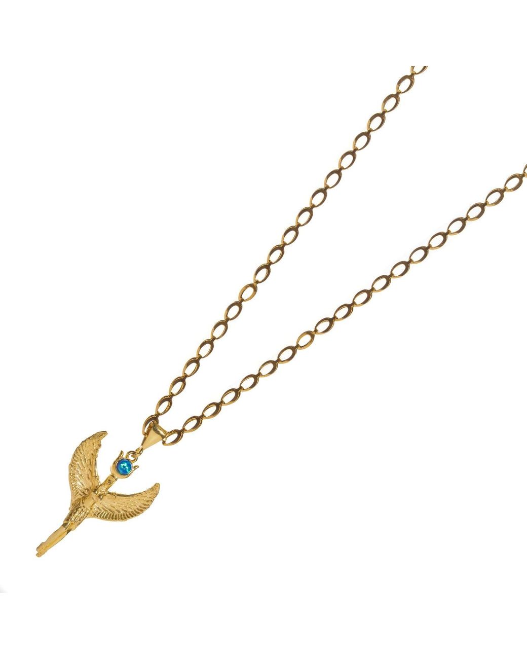 Ebru Jewelry Metallic Isis Goddess Opal Pendant Necklace