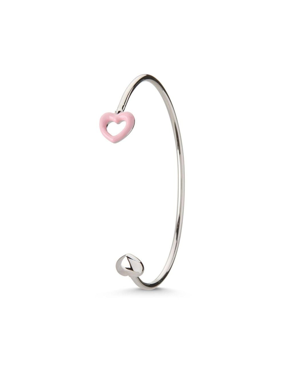 Dolcetto Designs White Cometa Enamel Heart Bangle