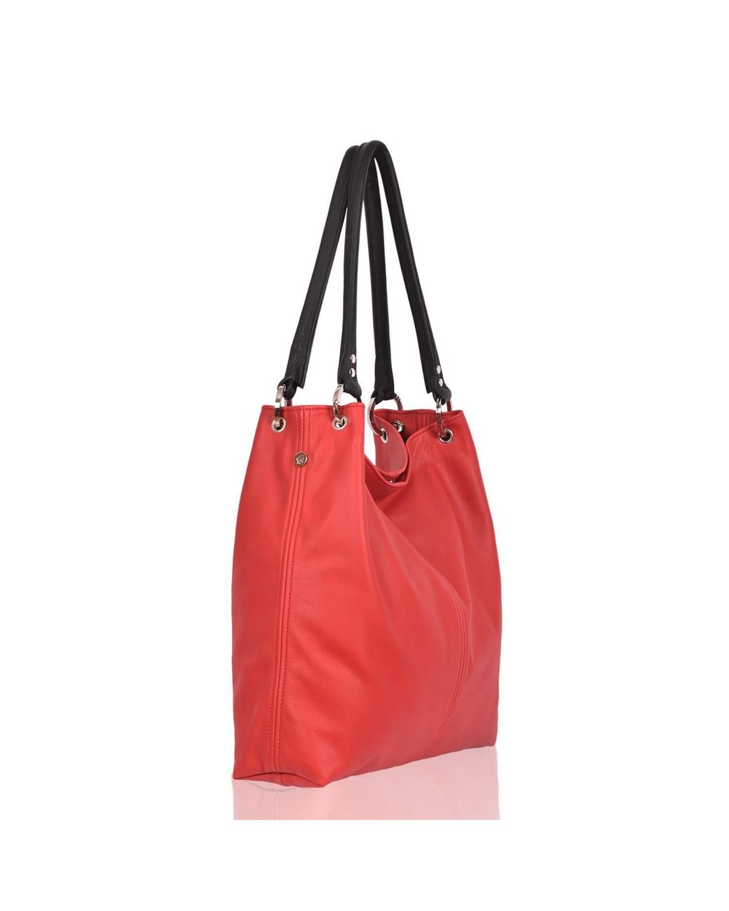 Owen Barry Red Leather Shoulder Bag Chilli Dudley