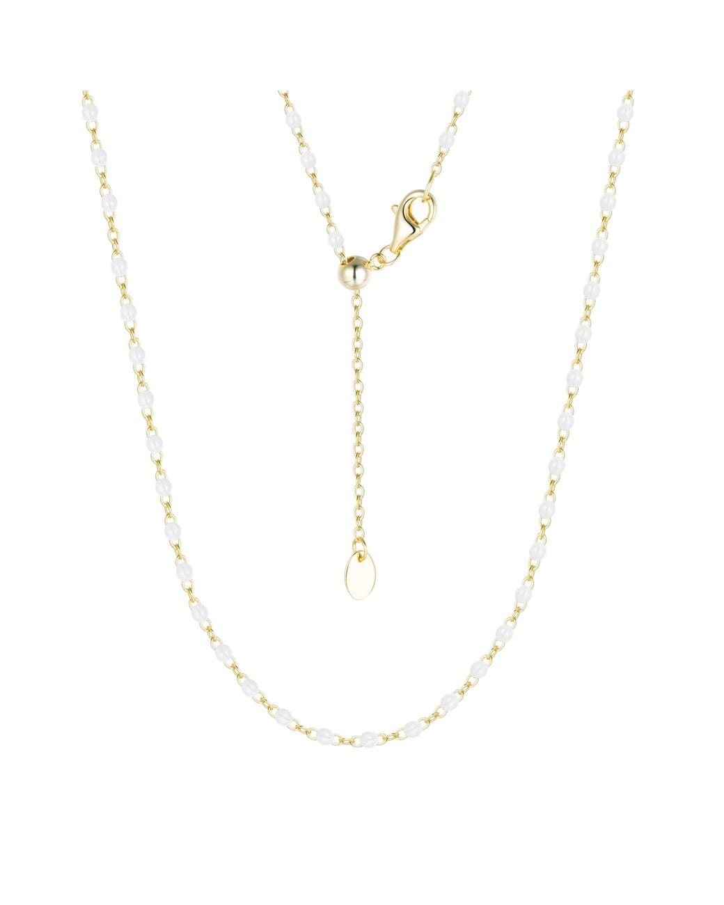 KAMARIA Metallic Enamel Beaded Chain Necklace