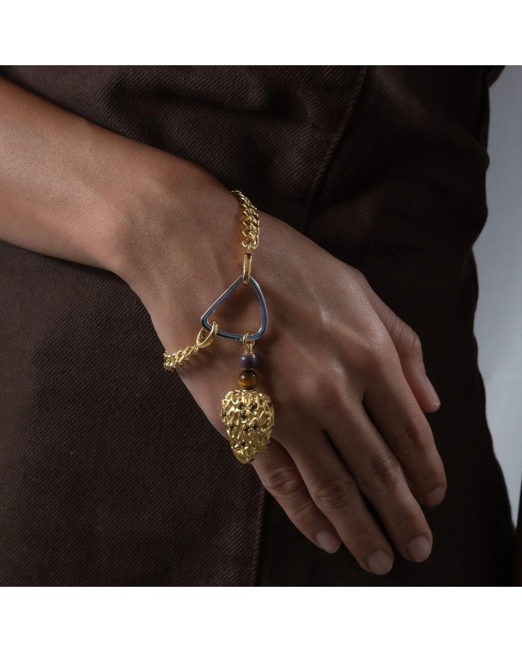 Onia Metallic Maxi Cuban Link Bracelet