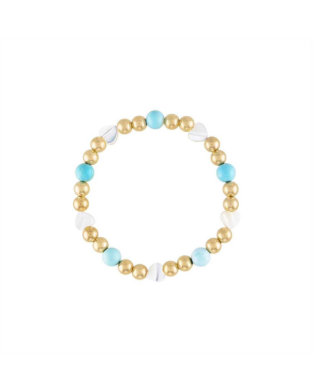 Olivia Le Metallic Santorini Dreams Pearl Gold Bracelet
