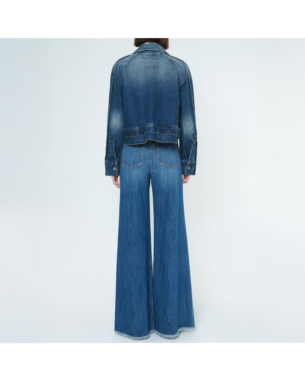 NOEND Blue Sophia Super High Rise Wide Leg