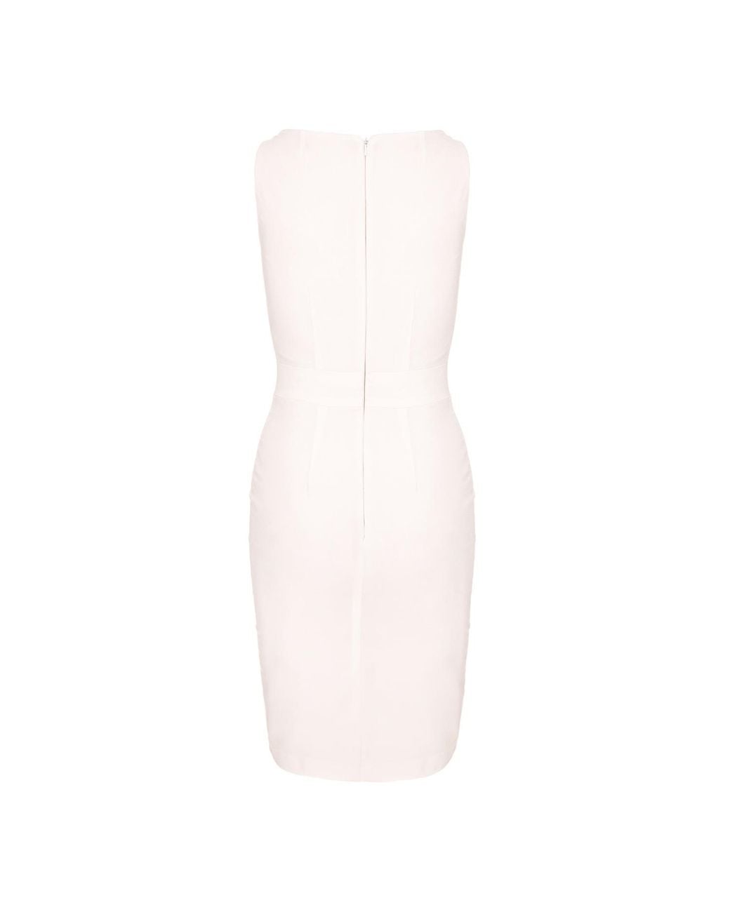 AVENUE No.29 White Bodycon Midi Dress With Leg Slit