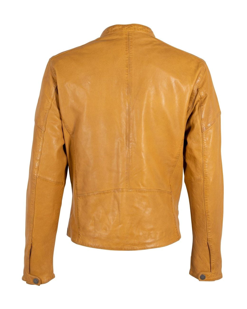 Mauritius Orange Lightweight Leather Jacket Solvic for men