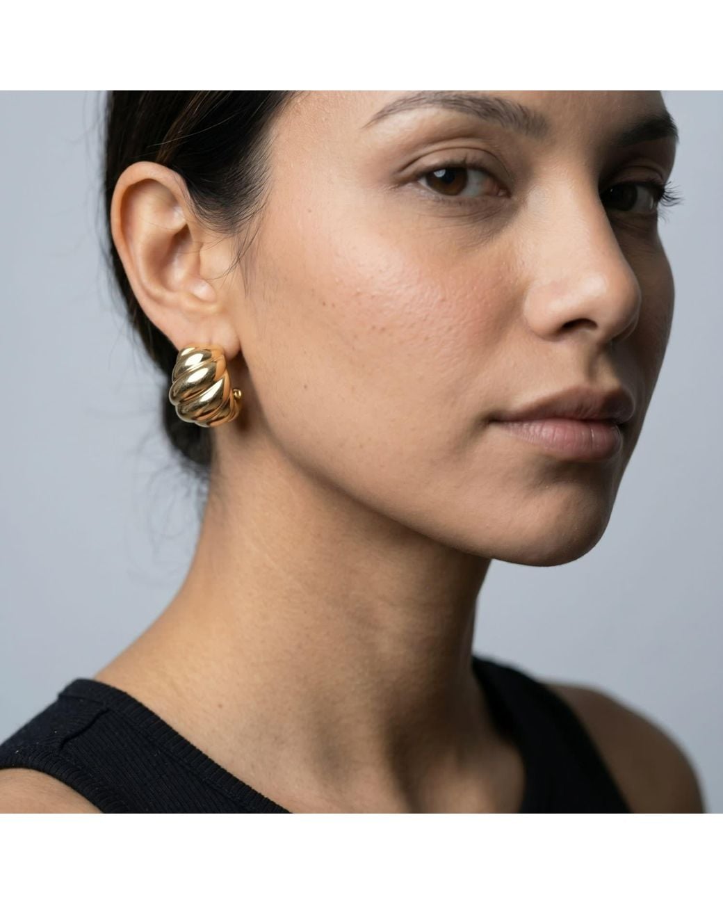 Uchi and Soto Metallic Chunky Wave Earrings