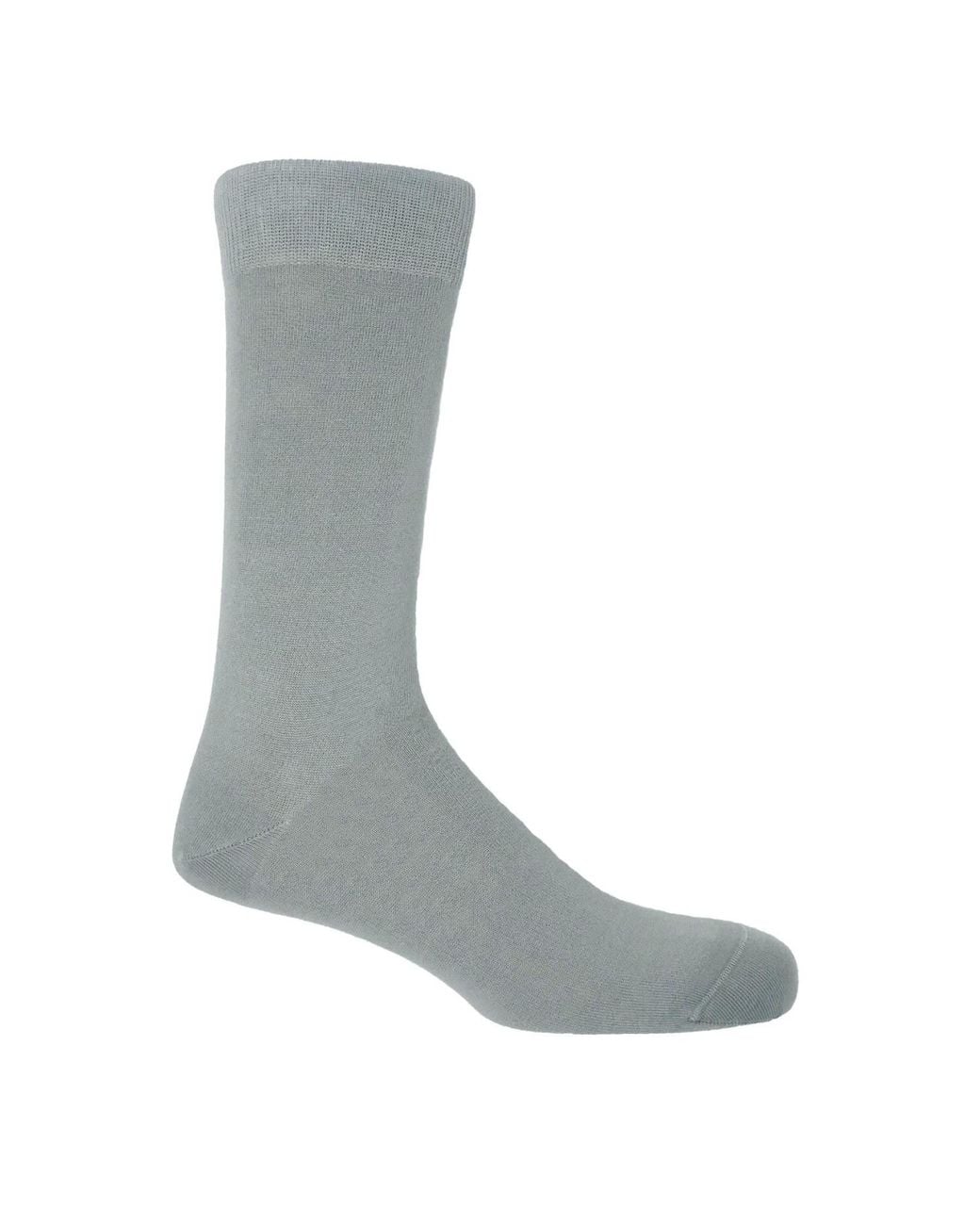 Peper Harow - Made in England Gray Cloud Classic Socks for men