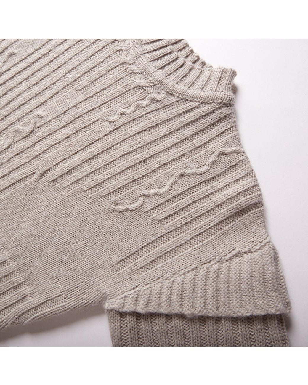 Fully Fashioning Gray Fae Cable Wool Knit Sweater Dress