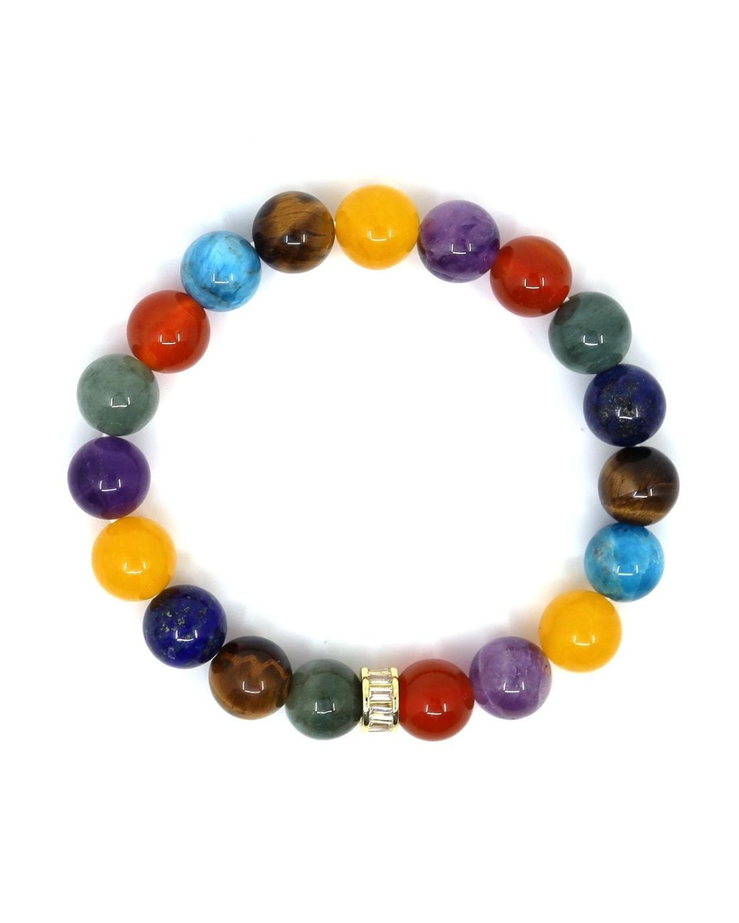 Shar Oke Blue Seven Chakra Bracelet for men