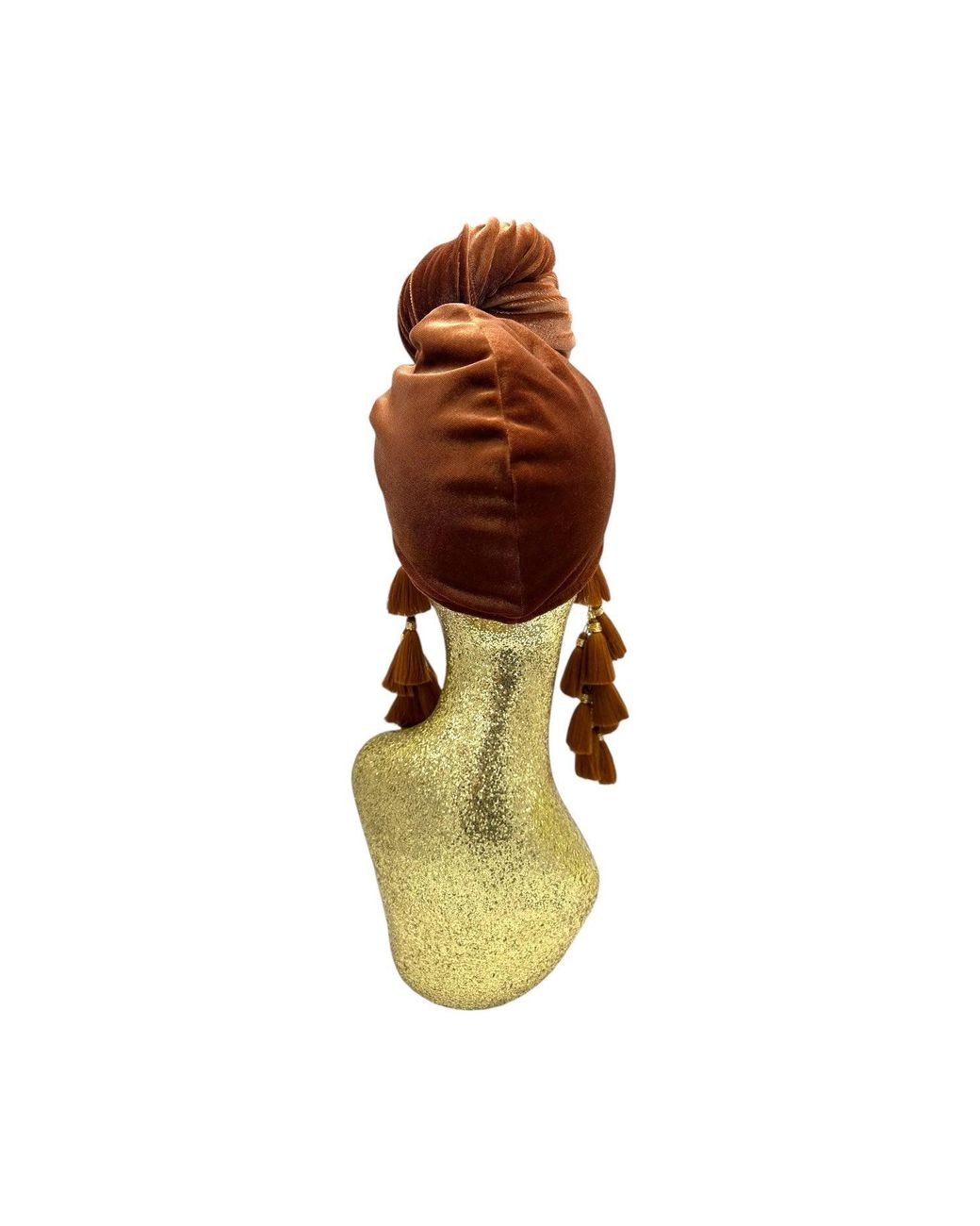 Julia Clancey Brown Golden Poodle Cocoa Chacha Velour Turban