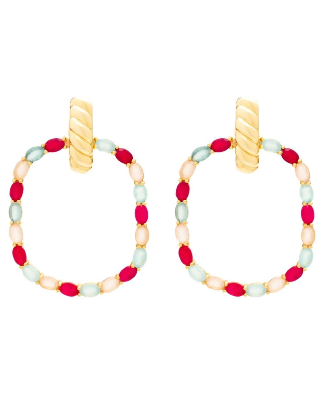 Lavani Jewels Metallic Pink Twiggy Earrings